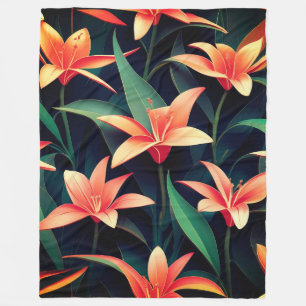Cobertor De Velo Padrão Floral Minimalista Sem Olhos