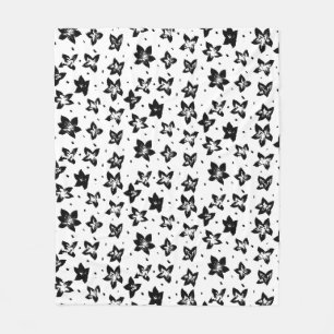 Cobertor De Velo Padrão Floral Reconstruído - Gótico acromático