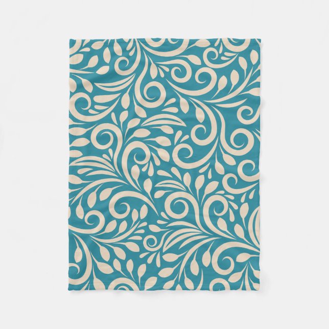 Cobertor De Velo Padrão floral sem costura (Frente)