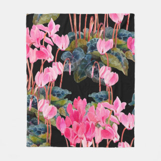Cobertor De Velo Padrão floral sem soldadura. Ciclamon rosa isolado