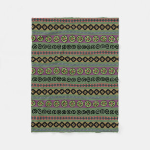 Cobertor De Velo Padrão Florestal Green Boho Aztec