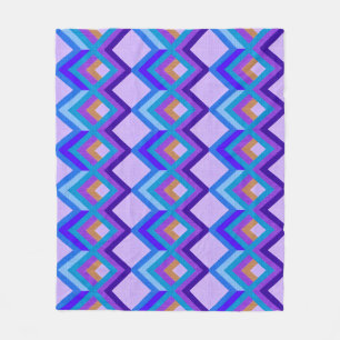 Cobertor De Velo Padrão Geométrico Abstrato com Cores Intensas