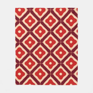 Cobertor De Velo 🔴 Padrão Geométrico Abstrato Vermelho em Negrito