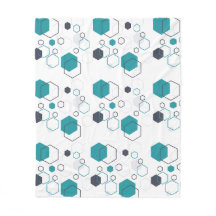 Padrão geométrico azul com formas hexágonas