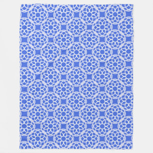 Cobertor De Velo Padrão Geométrico Branco Azul Sem Olhos