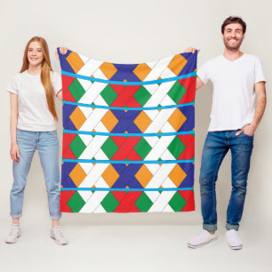 Cobertor De Velo Padrão Geométrico Decorativo Moderno