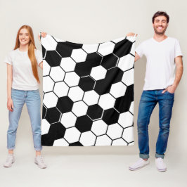 Cobertor De Velo Padrão Geométrico do Honeycomb Preto e Branco