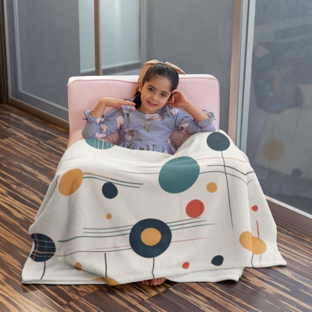 Cobertor De Velo Padrão Geométrico do meio século (Criador carregado)