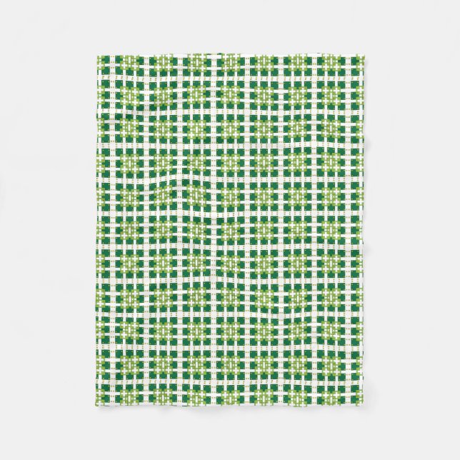 Cobertor De Velo Padrão geométrico dos quadrados florestais (Frente)