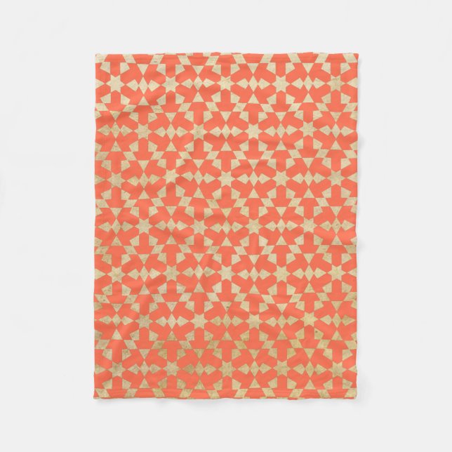 Cobertor De Velo Padrão Geométrico Mosaico Etnoso-marroquino (Frente)