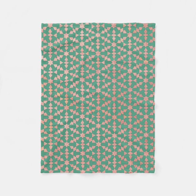 Cobertor De Velo Padrão Geométrico Mosaico Etnoso-marroquino (Frente)