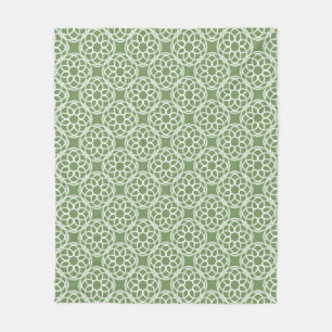 Cobertor De Velo Padrão Geométrico Sage Green White Sem Olhos
