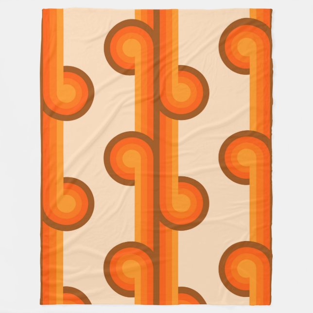 Cobertor De Velo Padrão geométrico sólido retrô 1 (Frente)