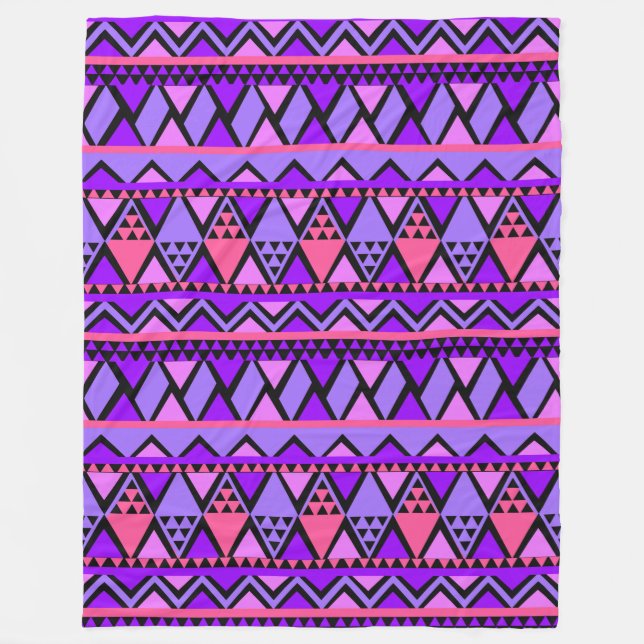Cobertor De Velo Padrão Geométrico Trendy Na moda Tribal (Frente)