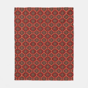 Cobertor De Velo Padrão Geométrico Vermelho/Impressão indiano