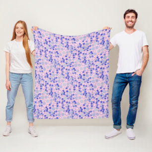 Cobertor De Velo Padrão hexágono 01b.Azul. Rosa BG