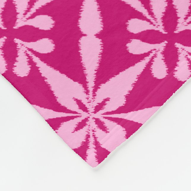 Cobertor De Velo Padrão Ikat Star - Cor-de-rosa Fuchsia (Quina)