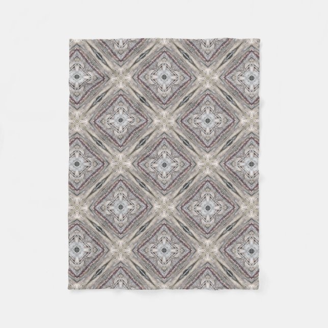 Cobertor De Velo Padrão Inspirado Aztec bonito Tingido Rosa (Frente)