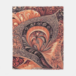 Cobertor De Velo Padrão Intrincado de Mandala Abstrata Boho