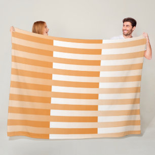 Cobertor De Velo Padrão Listrado Laranja Branco