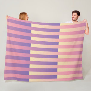 Cobertor De Velo Padrão Listrado Rosa Roxo Amarelo