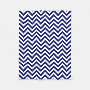Cobertor De Velo Padrão marinho Azul e Branco Grande Chevron ZigZag