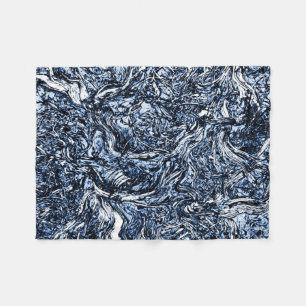 Cobertor De Velo Padrão marinho Azul Natureza Abstrato