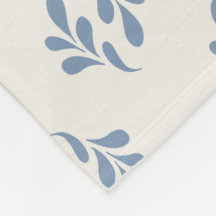 Padrão Minimalista de Ramalhete Botânico Azul Cost