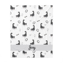 Padrão Moderno de Design Plano Border Collie & Oss