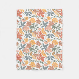 Cobertor De Velo Padrão moderno de Meio século Floral e Aves