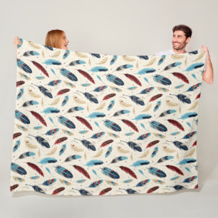 Cobertor De Velo Padrão Nativo Americano de Penas do Sudoeste