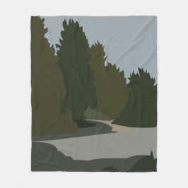 Cobertor De Velo Padrão Natural da Floresta das Árvores