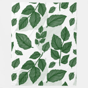 Cobertor De Velo Padrão natural verde folha sem costura