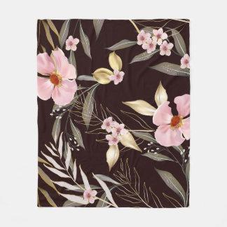 Cobertor De Velo Padrão perfeito de vindima com folhas de ouro. Exó