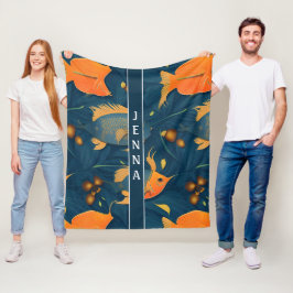 Cobertor De Velo Padrão Personalizado Colorido de Angelfish