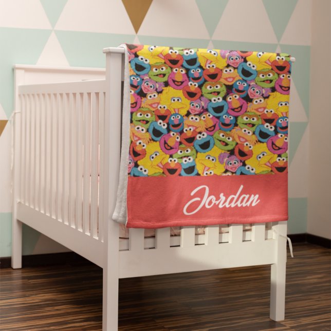 Cobertor De Velo Padrão Personalizado de Caráter de Rua Sesame Rost (Criador carregado)