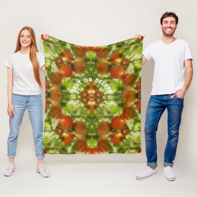 Cobertor De Velo Padrão Personalizado de Tomates Cereja de Jardim   (In Situ)