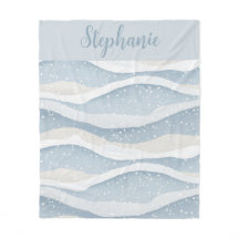 Padrão Personalizado Onda de Neve de Inverno Azul
