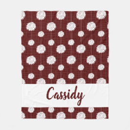 Cobertor De Velo Padrão Pom Do Cheerleader Maroon