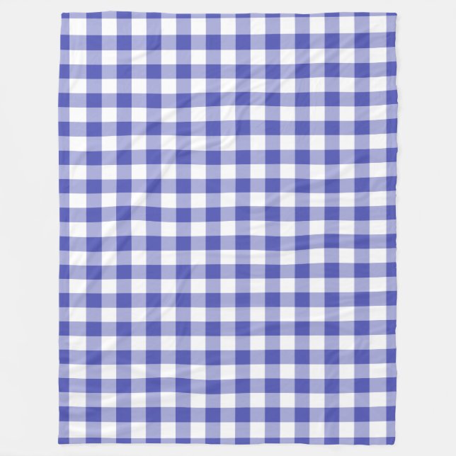 Cobertor De Velo Padrão Real Azul Gingham (Frente)