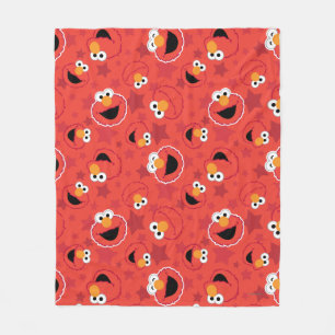 Cobertor De Velo Padrão Red Elmo Faces