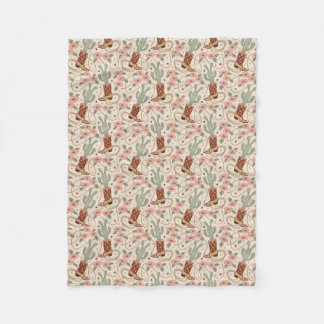 Cobertor De Velo Padrão Retro Boho Ocidental Deserto Cacto & Floral
