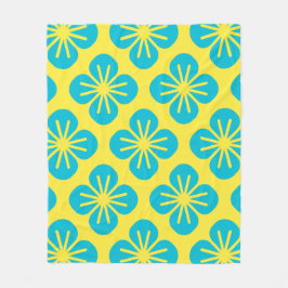 Cobertor De Velo Padrão Retroativo de Folha Verde Amarela Folha de 