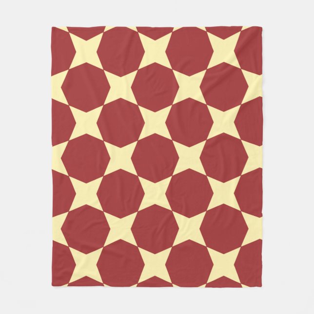 Cobertor De Velo Padrão Retroativo do Hexágono Art-Deco do Círculo  (Frente)