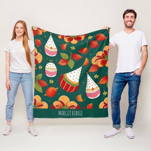 Cobertor De Velo Padrão Retroativo dos Brinquedos de Natal do Papai (In Situ)