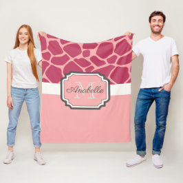 Cobertor De Velo Padrão Rosa Girafa