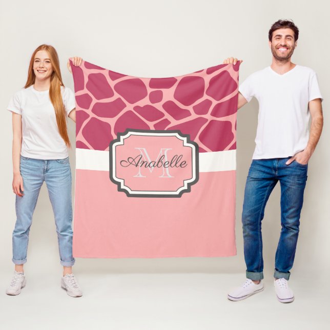 Cobertor De Velo Padrão Rosa Girafa (In Situ)