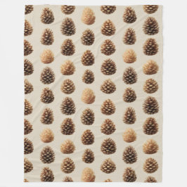 Cobertor De Velo Padrão Rustic Brown Pine Cone Winter