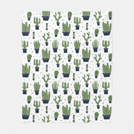 Cobertor De Velo Padrão Rustic Dark Green Cactus Desert