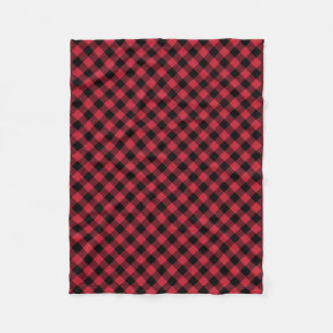 Cobertor De Velo Padrão Rustic Red Black Buffalo Xadrez Lumberjack